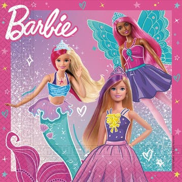 Barbie Servetten Fanatasy 33cm 20st, Verzenden