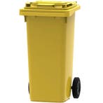 Rolcontainer | Kunststof | Geel | 120L | Klapdeksel |, Verzenden, Nieuw in verpakking