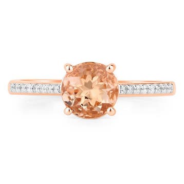 Zonder minimumprijs - Ring - 14 karaat Roségoud - 1.46ct.