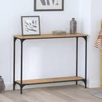 vidaXL Wandtafel met plank artisanaal eikenkleurig 101 x, Verzenden