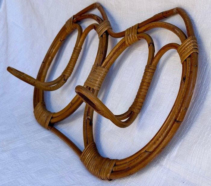 Porte-chapeaux - Rotin, Bambou - Porte-manteaux mural, Antiquités & Art, Art | Objets design