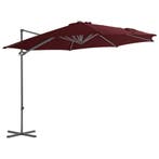 vidaXL Zweefparasol met stalen paal 300 cm bordeauxrood, Verzenden, Nieuw