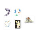 Ouvrage de 5 lithographies originales rehaussées -