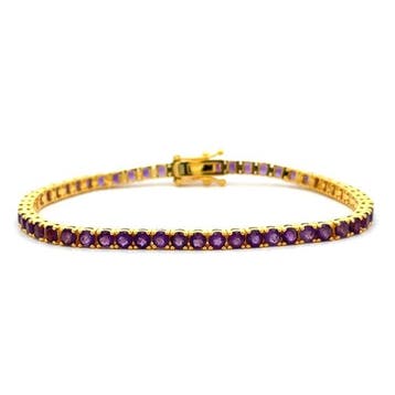 Sans prix de réserve - Bracelet Argent, Plaqué or - 6.00ct., Bijoux, Sacs & Beauté