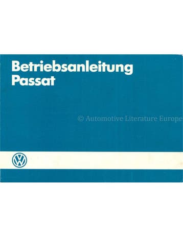 1985 VOLKSWAGEN PASSAT INSTRUCTIEBOEKJE DUITS