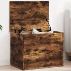 vidaXL Opbergbox 60x42x46 cm bewerkt hout gerookt, Verzenden