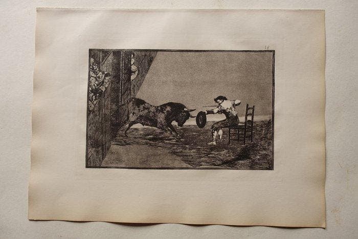 Francisco De Goya (1746-1828) - La Tauromaquia Blatt #18, Antiek en Kunst, Antiek | Overige Antiek