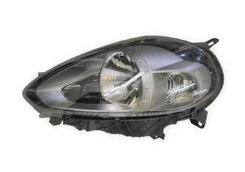 Fiat Punto + Evo Zwart Koplamp Links (Koplampen), Verzenden