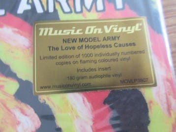 New Model Army - The Love Of Hopeless Causes - Flaming vinyl, Nieuw in verpakking