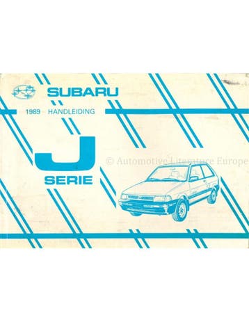 1989 SUBARU JUSTY INSTRUCTIEBOEKJE NEDERLANDS