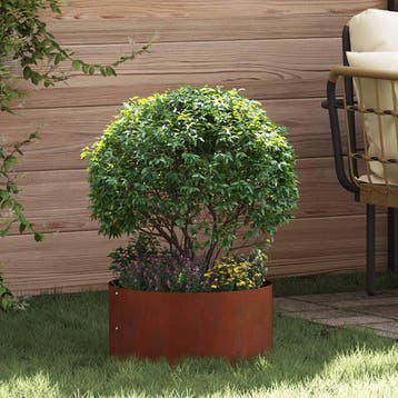 vidaXL Plantenring 5 st Roestig 40 x 40 x 20 cm weervast, Verzenden, Nieuw
