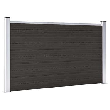 vidaXL Schuttingpaneel 180x105 cm HKC zwart, Verzenden