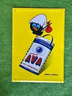 Metaal reclamebord AVA - met de legendarische Calimero, van