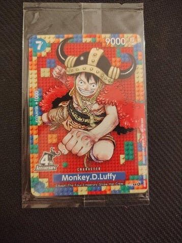 Bandai - 2 Verzegelde kaart - One Piece - Monkey D. Luffy, Nieuw