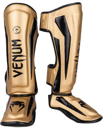Venum Muay Thai Kickboxing Scheenbeschermers Elite Goud, Sport en Fitness, Boksen, Verzenden, Nieuw, Overige