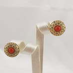 Corail - Argent - Boucles doreilles - artisanat italien