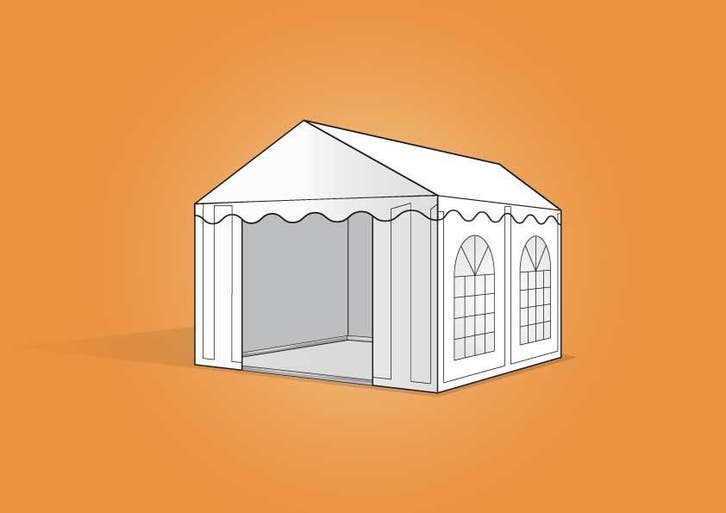 Ambisphere | tent 3x3m WIT Feesttent-Partytent, Tuin en Terras, Partytenten, Partytent, Nieuw