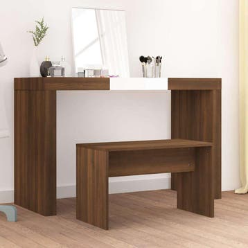 vidaXL Kaptafelkruk 70x35x45 cm bewerkt hout bruin, Maison & Meubles, Tabourets, Verzenden