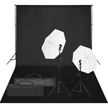 vidaXL Fotostudioset met verlichtingsset en achtergrond, Audio, Tv en Foto, Fotografie | Fotostudio en Toebehoren, Verzenden, Nieuw