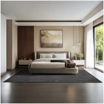 Kortpolig vloerkleed Soft Zone - 200 x 290 cm, antraciet, Verzenden