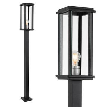 Tuinverlichting Modern Buitenlamp Capital L sokkellamp zwart, Verzenden