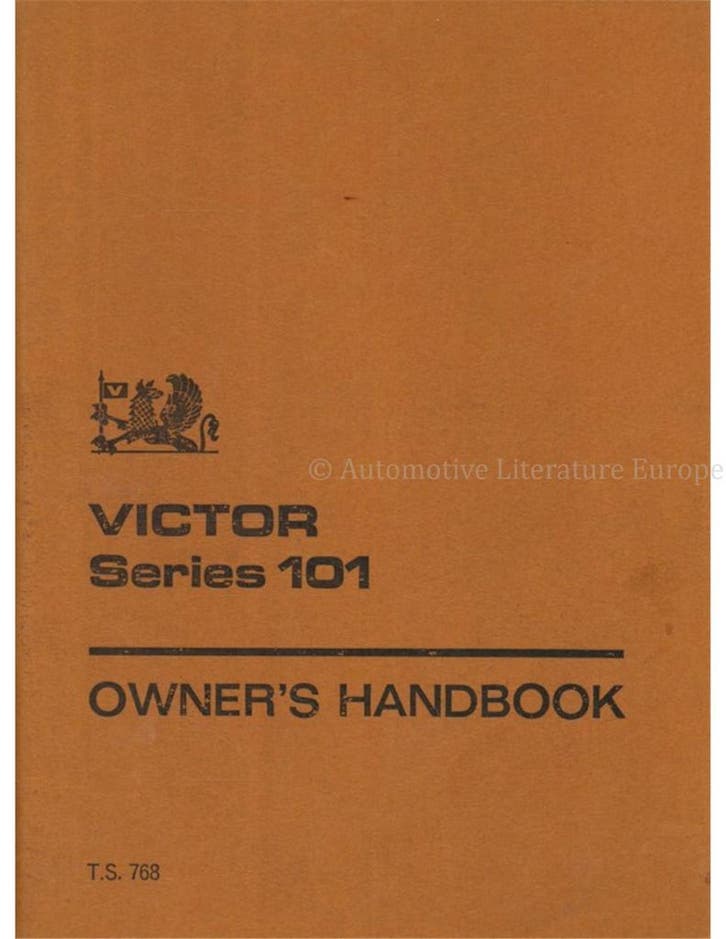 1965 VAUXHALL VICTOR INSTRUCTIEBOEKJE ENGELS, Auto diversen, Handleidingen en Instructieboekjes