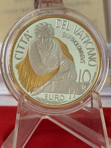 Vaticaan. 10 Euro 2024 San Bartolomeo Proof (Zonder