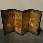 Bamboe en Kraanvogels — Miniatuurreproductie vouwscherm, Antiek en Kunst