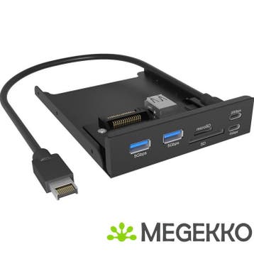 ICY BOX IB-HUB1419-i3 8,89 cm (3.5 ) Zwart, Computers en Software, USB Sticks, Verzenden, Nieuw