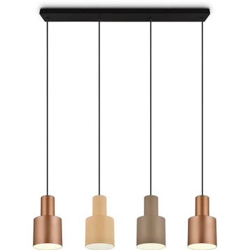 Zwarte LED Hanglamp Trion Agido - 4-lichts met multicolor la, Huis en Inrichting, Verzenden, Nieuw