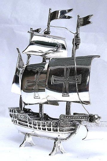 Modelschip - 925 sterlingzilver/Santa Maria/Christoffel