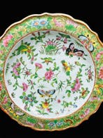 Zeer mooi porseleinen bord - Famille rose - China - Qing, Antiek en Kunst