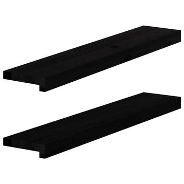 vidaXL Vensterbanken 2 st 80x15x2 cm massief eikenhout, Verzenden, Nieuw