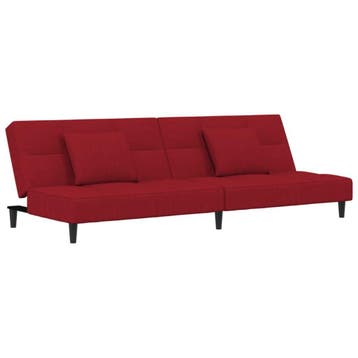 2-zits Slaapbank Wijnrood | Tweede kansje, OP = OP!, 100 cm, Verzenden, Tweepersoons, Zo goed als nieuw