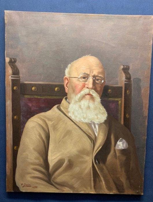 Alfredo Tosti (1884-?) - Ritratto di Vincenzo Irolli, Antiek en Kunst, Kunst | Schilderijen | Klassiek