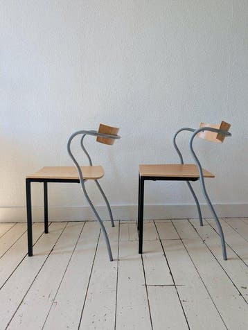 Artelano - Pascal Mourgue - Stoel (2) - Rio - Staal, Beuken, Antiek en Kunst