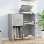 vidaXL Platenkast 84,5x38x89 cm bewerkt hout betongrijs, Verzenden