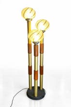 Lampe - Bois, Verre, métal doré - Moderne du milieu du, Antiquités & Art