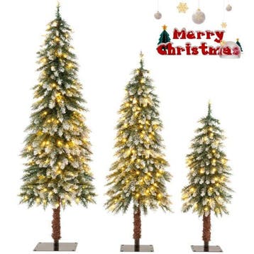 2dekans | Set van 3 Kunstkerstbomen Besneeuwde Kerstboom met, Diversen, Kerst, Ophalen of Verzenden, Nieuw