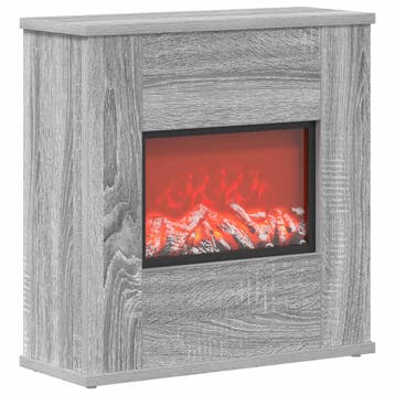 vidaXL Elektrische haard Grijs Sonoma 47 x 18 x 48 cm, Huis en Inrichting, Verzenden, Nieuw