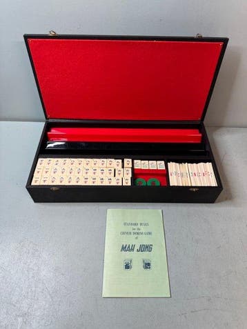Pièce de jeu - Prachtige Luxe Mahjong Set in Koffer, Antiquités & Art