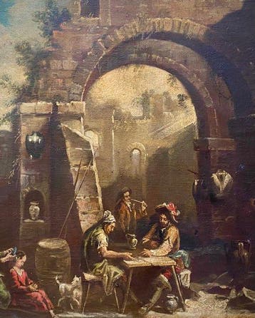 Giuseppe Zais (1709-1784), Kring van - Capriccio, Antiquités & Art