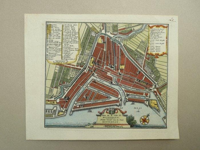 Nederland - Rotterdam; Hendrik de Leth - De Platte gront van, Boeken, Atlassen en Landkaarten