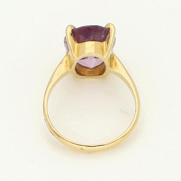 Bague - 18 carats Or jaune Améthyste, Handtassen en Accessoires, Ringen