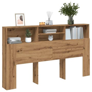 vidaXL Hoofdbordkast Artisan Eiken 180x19x103,5 cm Bewerkt, Verzenden