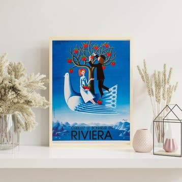 Raymond Peynet - Cueillez le bonheur en Riviera | poster