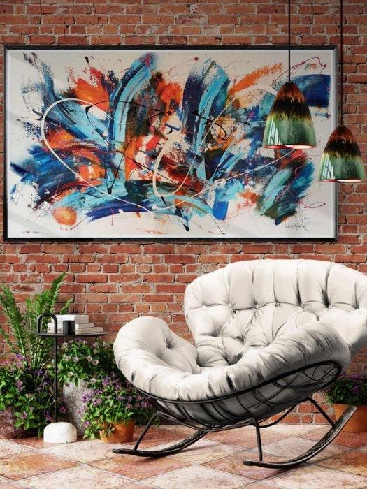 Luc Mora - Blue fragments - XXL, Antiquités & Art, Art | Objets design