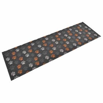 vidaXL Keukenmat wasbaar potenprint 60x180 cm fluweel, Verzenden
