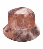 Bucket Hat Hoedje – Tie-Dye Patroon – One Size – Bruin, Nieuw