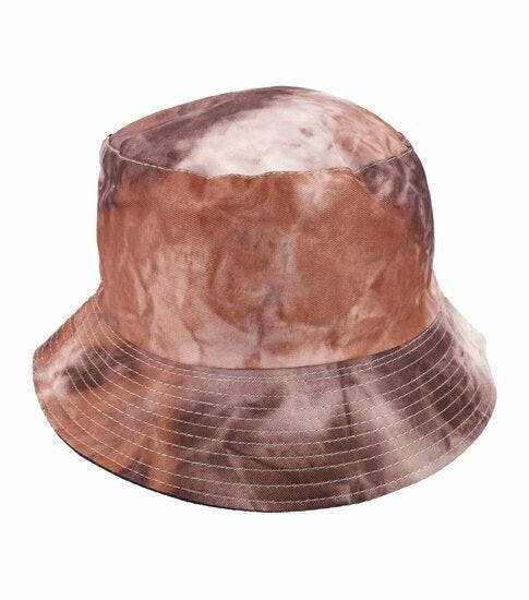 Bucket Hat Hoedje – Tie-Dye Patroon – One Size – Bruin, Kleding | Dames, Hoeden en Petten